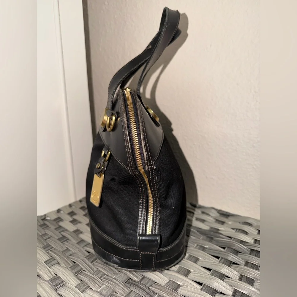 Dooney & Bourke Vintage Black Leather Satchel - Picture 6 of 16